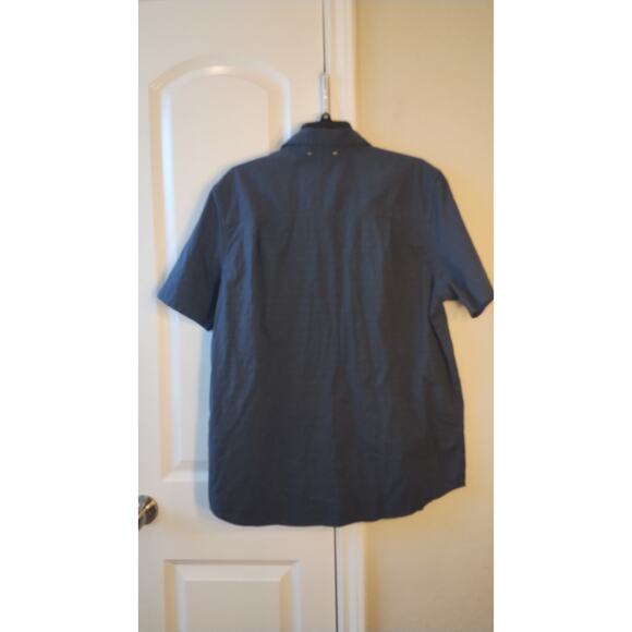 Sierra Designs Short Sleeve Button Up Shirt Men Large Blue. - Picture 5 of 12